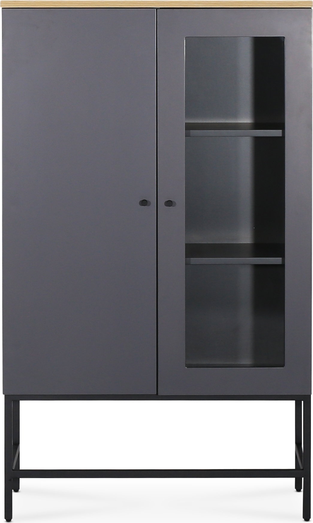 Edge skåp i Ek / Grå högtryckslaminat (HPL) + Möbeltassar Edge skåp i Ek / Grå högtryckslaminat (HPL) + Möbeltassar