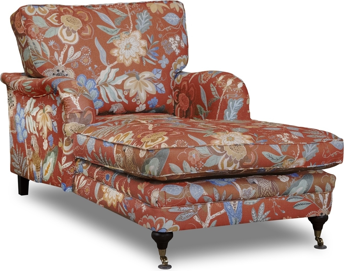 Howard Spirit divanf�t�lj i blommigt tyg - Eden Parrot Terracotta