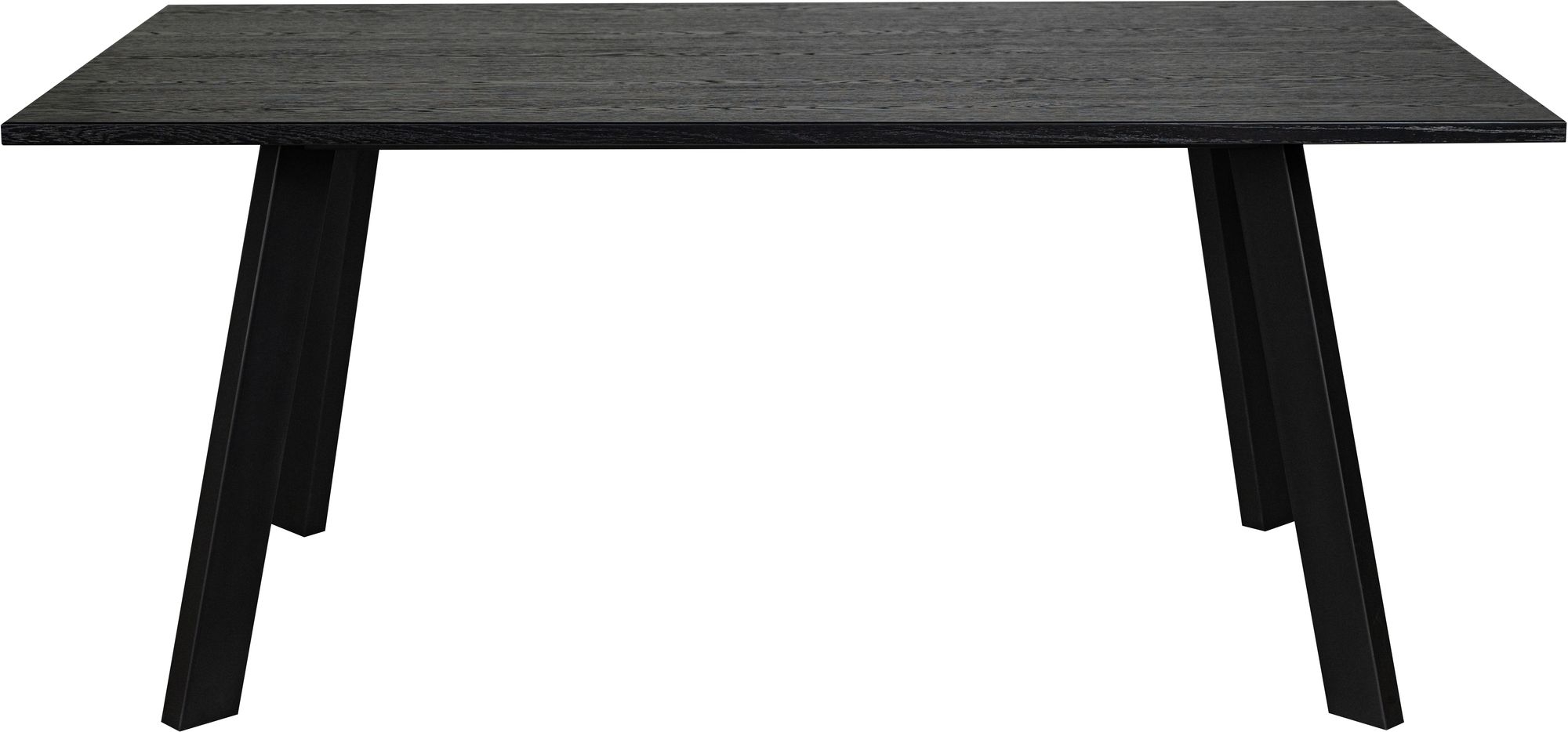 Freddy matbord i svartbetsad ek med metallunderrede - 170x90 cm Freddy matbord i svartbetsad ek med metallunderrede - 170x90 cm