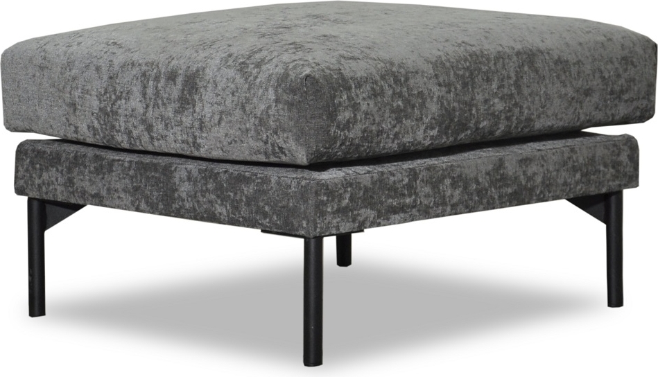 Fotpall 70x60 cm - Gr� chenille