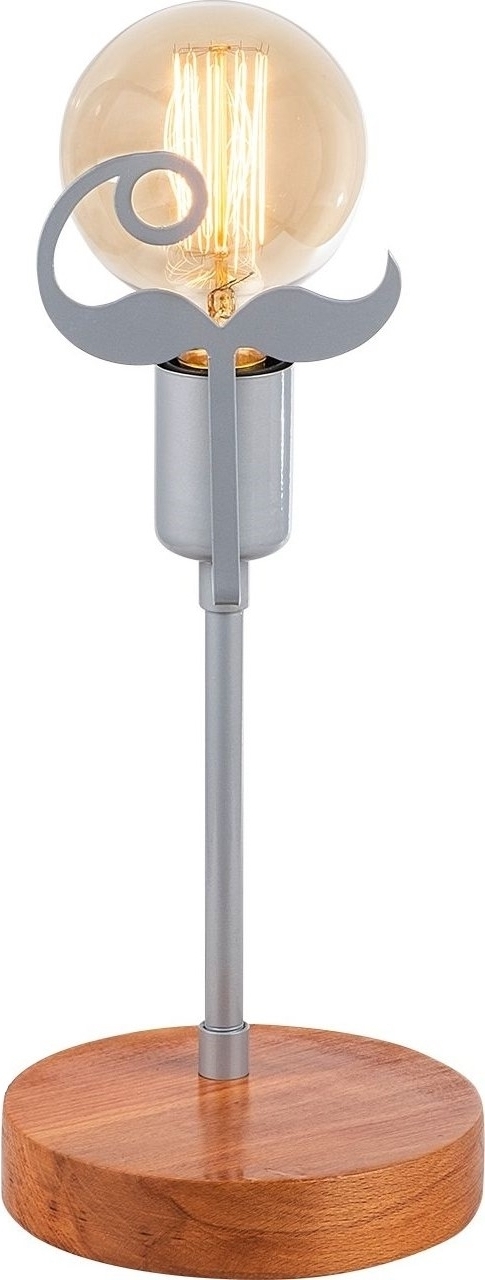 Beami bordslampa - Valn�t/silver