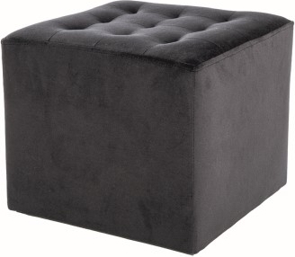 Kent puff - Svart sammet + Textilv�rd f�r m�bler