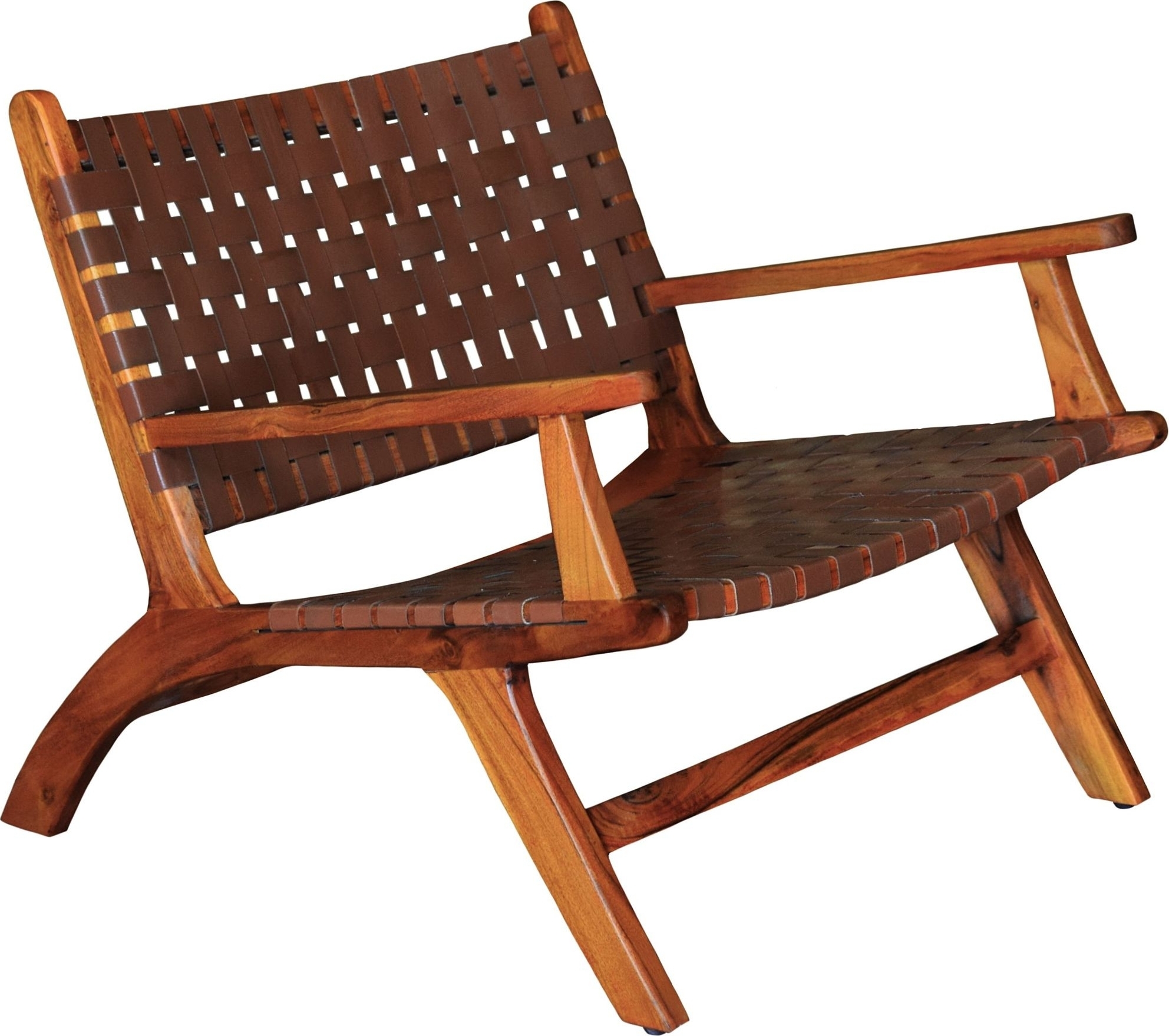 Porto Bello Fåtölj Teak / Konjaksbrunt Anilinläder + Rengöring för möbler Porto Bello Fåtölj Teak / Konjaksbrunt Anilinläder + Rengöring för möbler