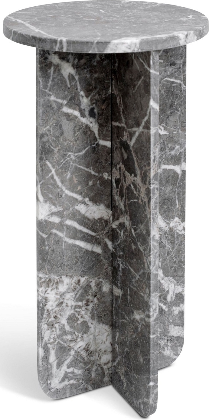 Level piedestal i gr� marmor h�jd 75 cm