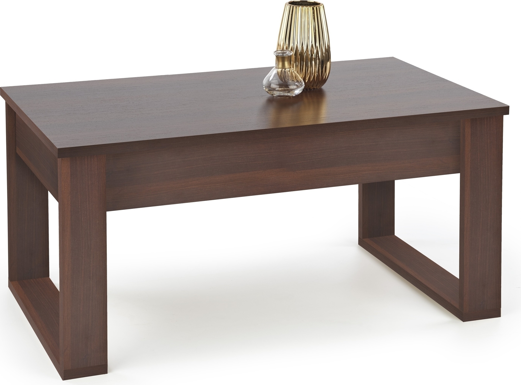 Soffbord med l�dor valn�t 110x60 cm