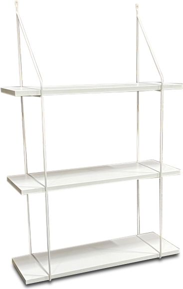 Vera vit vägghylla med tre hyllplan Vera vit vägghylla med tre hyllplan