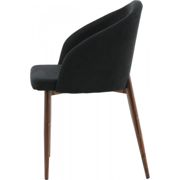 Chaise de salle à manger Ferdinand - Tissu noir Chaise de salle à manger Ferdinand - Tissu noir