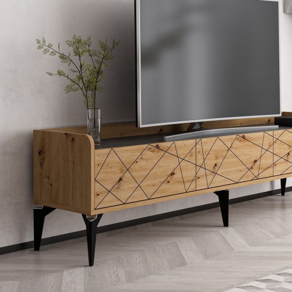 Meuble TV Raya - Anthracite Meuble TV Raya - Anthracite