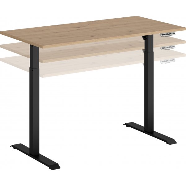 Bureau réglable électriquement 160 x 70 cm - Chêne Bureau réglable électriquement 160 x 70 cm - Chêne