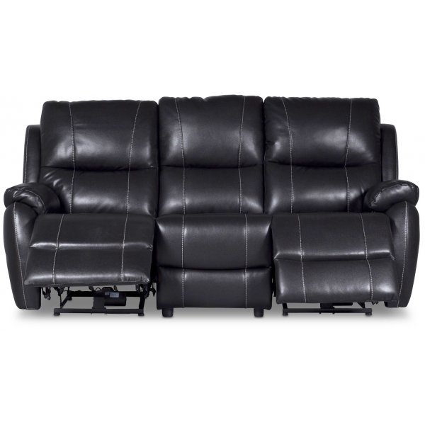 Reclinersoffa 3-sits i svart Microfiber - Enjoy Chicago Reclinersoffa 3-sits i svart Microfiber - Enjoy Chicago