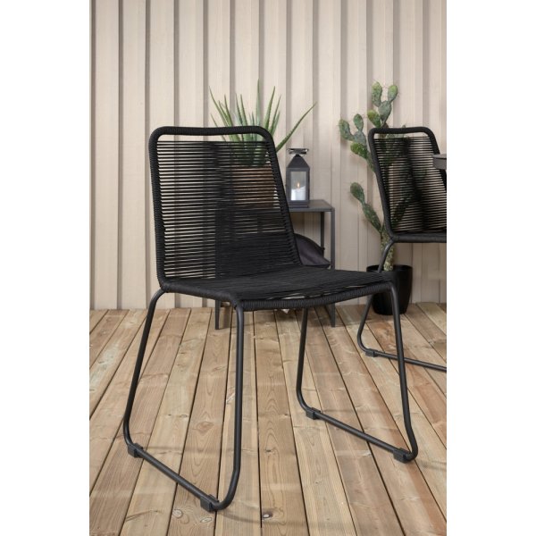 Tropea utematgrupp med 6 st Lindos stolar - Svart/Grå Tropea utematgrupp med 6 st Lindos stolar - Svart/Grå