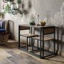 Bazar bord med stolar 105 x 55 cm - Furu/svart