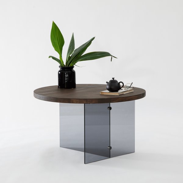 Table basse Serenity Ø70 cm - Noyer/gris foncé Table basse Serenity Ø70 cm - Noyer/gris foncé