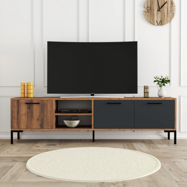 Banc multimédia Aurora - Noyer/anthracite Banc multimédia Aurora - Noyer/anthracite