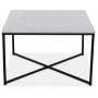 Maryland soffbord 75x75 cm - Vit kta Marmor / Svart underrede