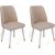 Ensemble de chaises de salle  manger Hugo, 2 pcs - Crme/blanc/or