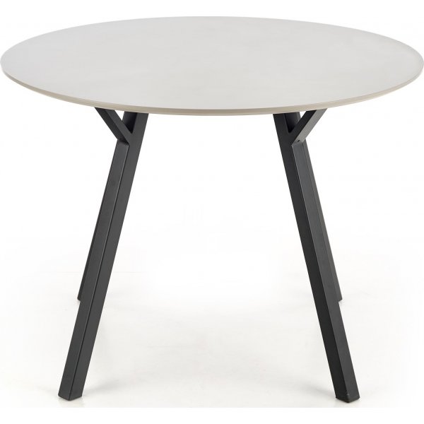 Table à manger Valarauk Ø100 cm - Gris clair/noir Table à manger Valarauk Ø100 cm - Gris clair/noir