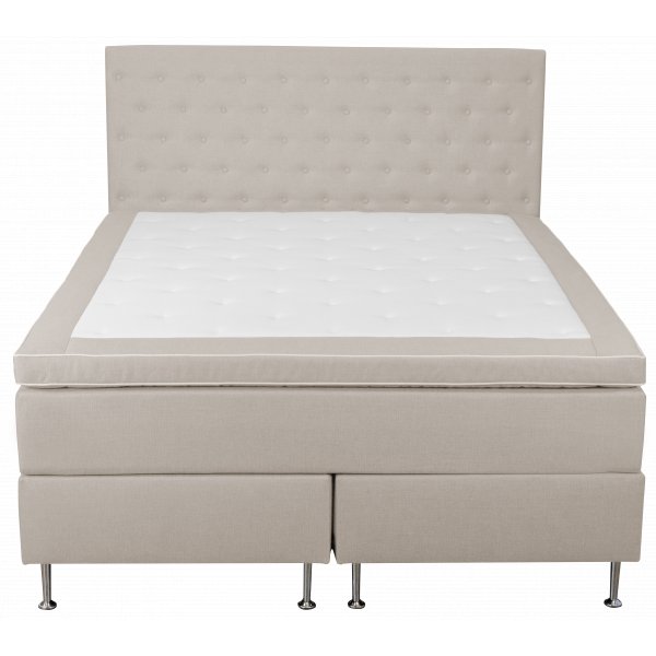 Kontinentalsäng 180x200 cm beige pocketfjädning 5 zoner Kontinentalsäng 180x200 cm beige pocketfjädning 5 zoner