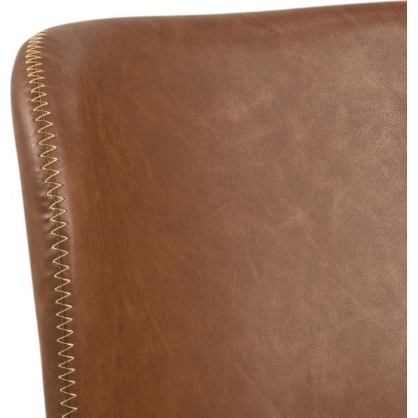 Chaise de salle  manger Batilda - PU marron