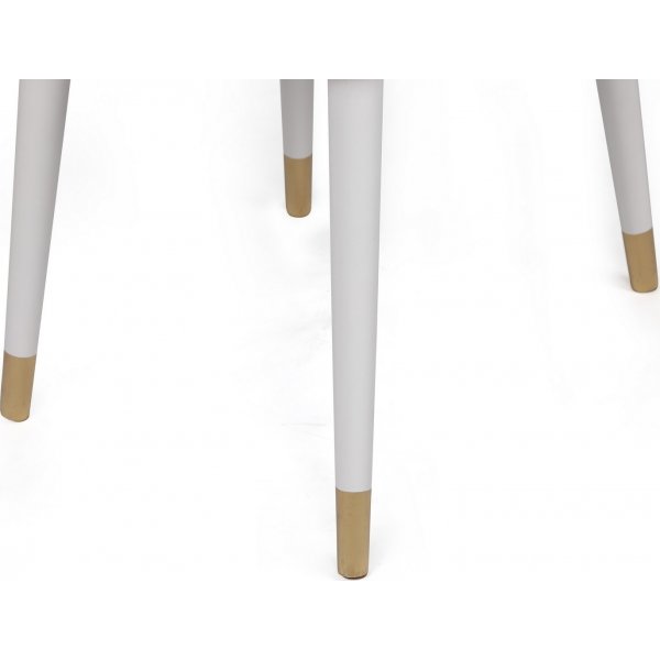 Hugo eetkamerstoelen set - Antraciet/wit/goud Hugo eetkamerstoelen set - Antraciet/wit/goud