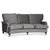Canap incurv deluxe 4 places Howard Watford - Velours gris