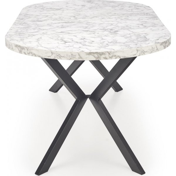 Table à manger Nastro 100-250 cm - Marbre blanc/noir Table à manger Nastro 100-250 cm - Marbre blanc/noir