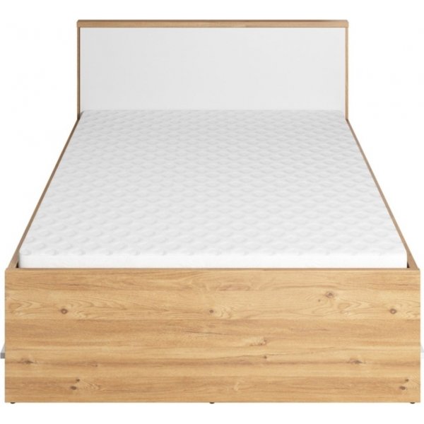 Plano bedframe 120 x 200 cm - Nash eiken/wit/grijs Plano bedframe 120 x 200 cm - Nash eiken/wit/grijs