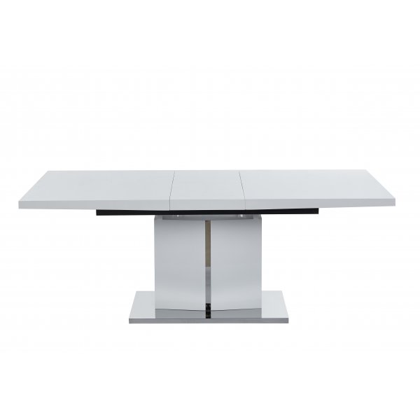 Rartliff matbord 160-200 cm förlängningsbart - Vit / Metall Rartliff matbord 160-200 cm förlängningsbart - Vit / Metall