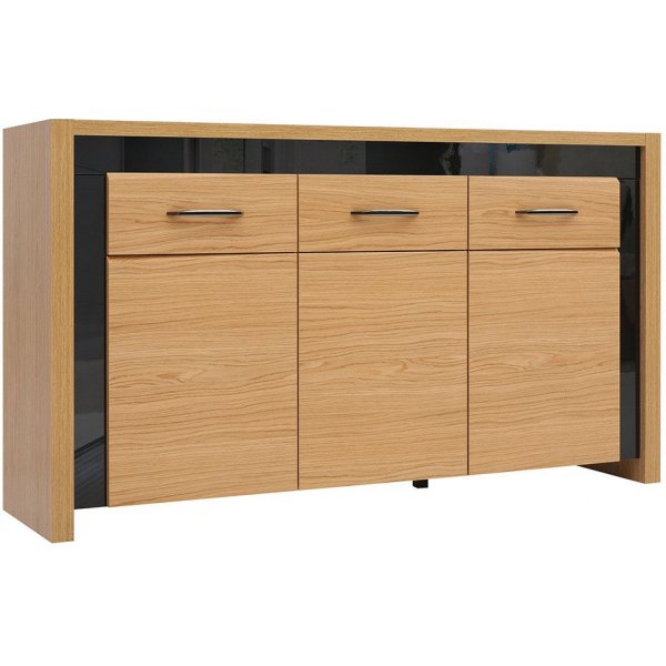 Manilla sideboard - Ek/svart