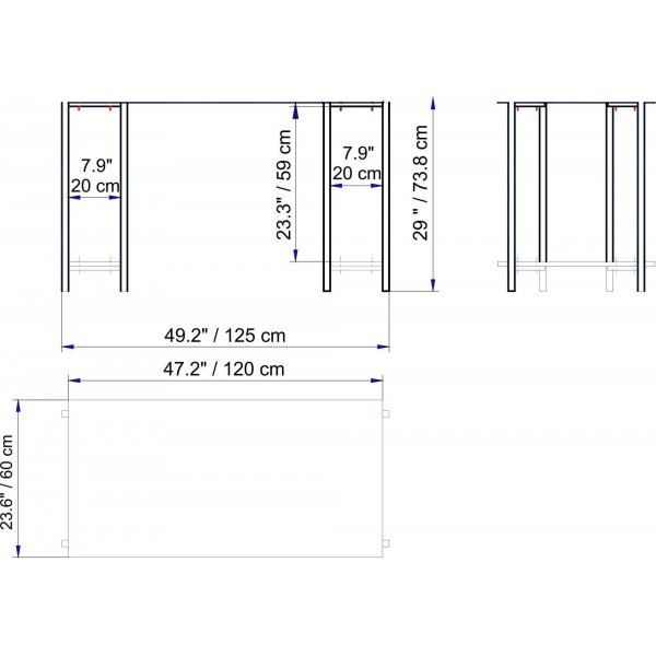 Pupitre lecteur 125x60 cm - Blanc Pupitre lecteur 125x60 cm - Blanc