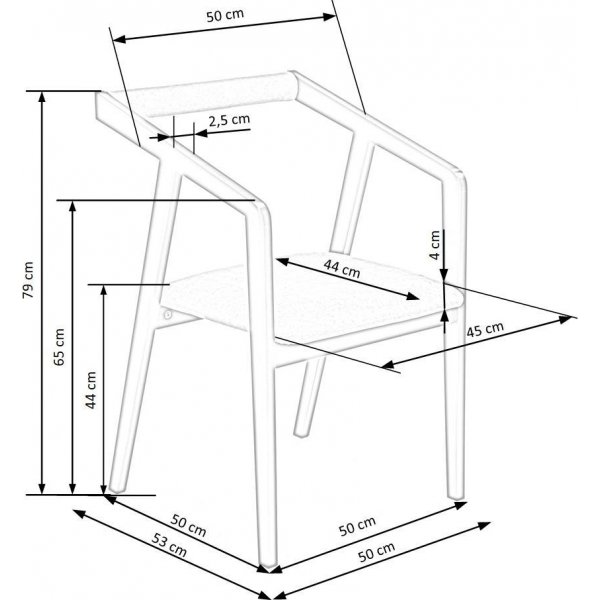 Chaise de salle à manger Java - Noir/gris Chaise de salle à manger Java - Noir/gris