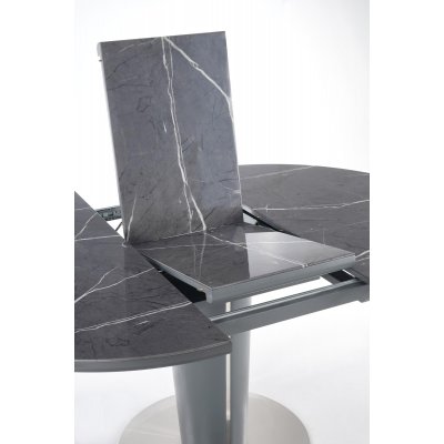 Market matbord 120-160 cm - Gr marmor/mrkgr