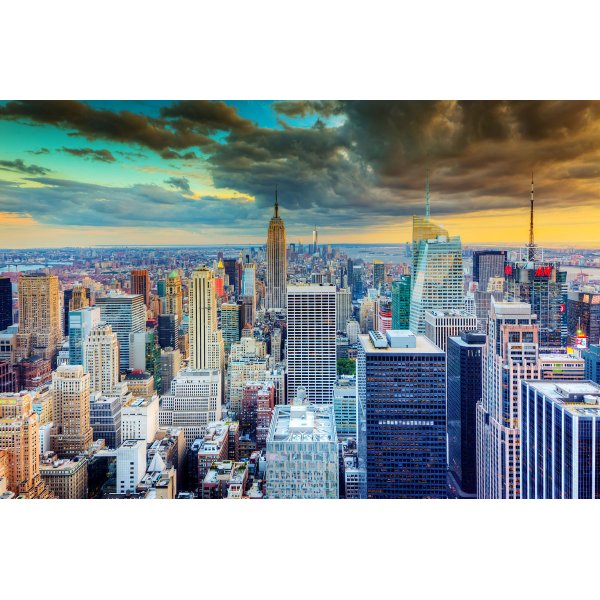 Glastavla New York - 120x80 cm