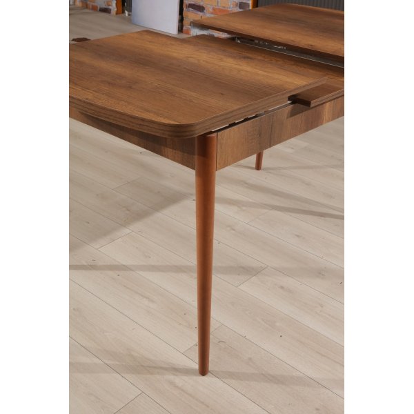 Table  manger baroque 132-170 x 78,5 cm - Noyer