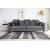 Brandy Lounge 3,5-sits soffa XL - Mrkgr (sammet) + Mbelvrdskit fr textilier