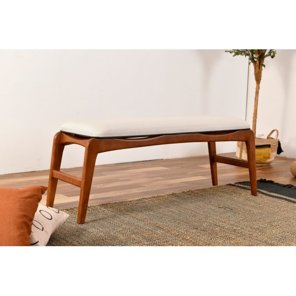 Banc tactile - Noyer/crème Banc tactile - Noyer/crème