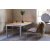 Matgrupp Alva: Matbord med 2 st Alva stolar + 1 st Alva soffa - Teak / Galvaniserat stl