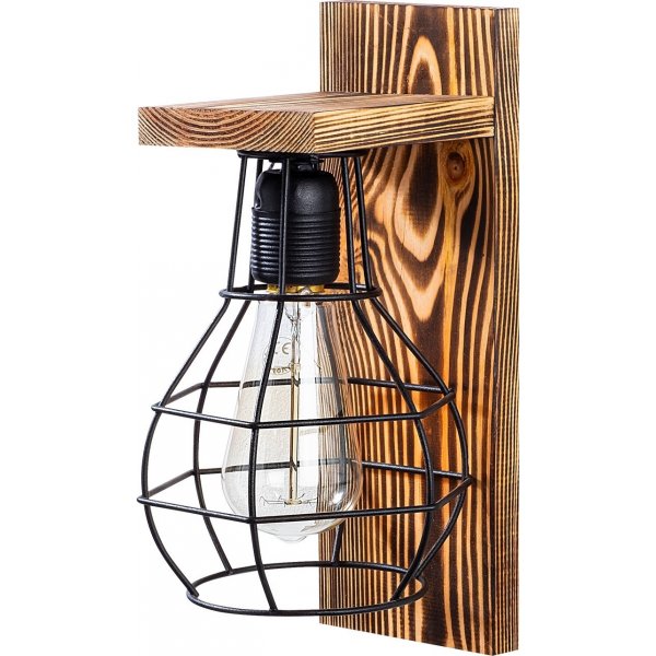 Erebos wandlamp 121-A - Hout/zwart