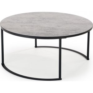 Table basse Macao 80 cm - Gris/noir