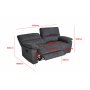 Reclinersoffa XL i grtt - 197 cm