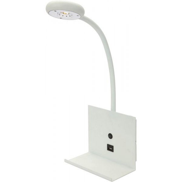 Zet sänglampa med USB laddare - Vit Zet sänglampa med USB laddare - Vit