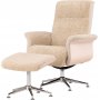 Ftlj med fotpall - Beige / Whitewash