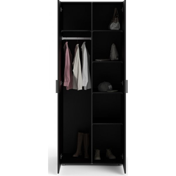 Armoire Pepe avec 2 portes - Noir Armoire Pepe avec 2 portes - Noir