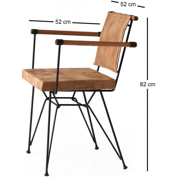 Chaise de salle à manger Penyez, paquet de 2 - Marron Chaise de salle à manger Penyez, paquet de 2 - Marron