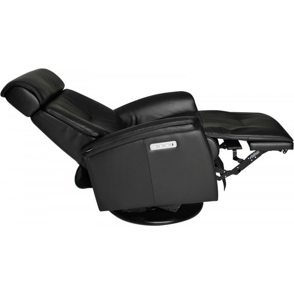 Fauteuil inclinable électrique Rome - Cuir noir Fauteuil inclinable électrique Rome - Cuir noir