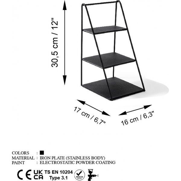 Etagère Kalimnos - Noir Etagère Kalimnos - Noir