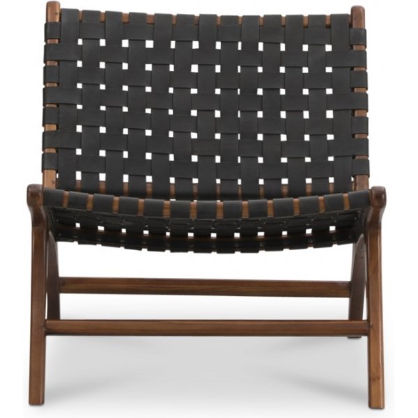 Fåtölj Porto - Svart / Teak Fåtölj Porto - Svart / Teak