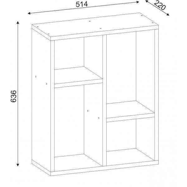 Lupus sidobord 51,4 x 22 cm - Vit