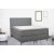 Dream compleet continentaal bed met hoofdbord en zakophanging - 160 x 200 cm - Lichtgrijs