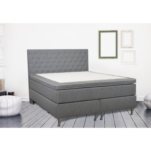 Säng 160x200 cm grå pocket 5 zoner Säng 160x200 cm grå pocket 5 zoner